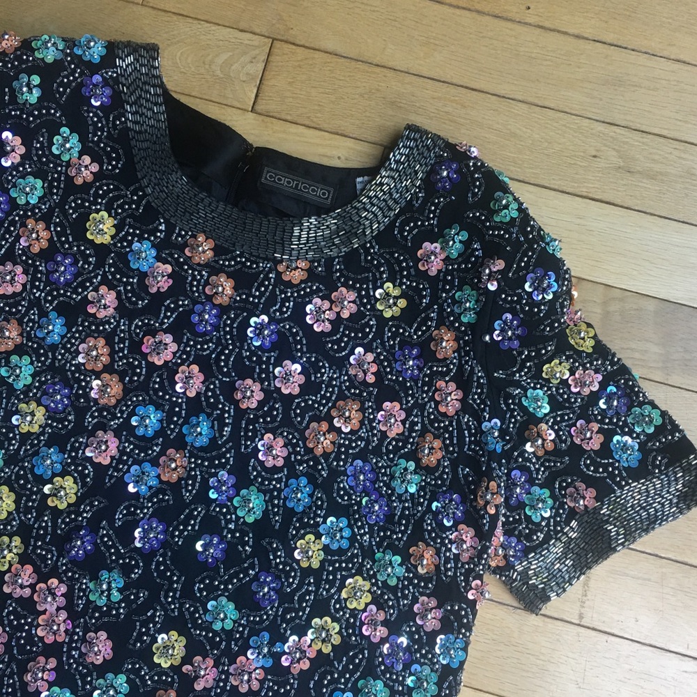 Beaded Floral Blouse